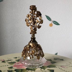 Vintage Matson Perfume Rose Glass Bottle